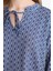 Regular Fit Bağcıklı Yaka Desenli Uzun Kollu Bluz N1809AZ25SP 5