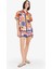 Regular Fit Tropikal Desenli Plaj Şortu-Fall in Love F5497AX25HS 2