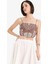 Afra x Defacto Kare Yaka Vual Desenli Askılı BLUZ F7754AX25HS 4
