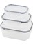 3pcs Quick Sızdırmaz Saklama Kabı Seti Şeffaf Kap - Buğulu-Contalı Kapak 500-1000-1700ML 1