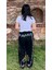 Siyah Geniş Paça Pantolon - Etnik Desenli – Yazlık Salaş Model 2