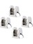 Metal Cam Raf Tutucu Cam Etejer Tırnak Lüx Menteşesi Krom Metal Vidalı 12 mm (4 Adet) 1