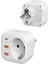 AC-115 2500W 3.4A 2usb 1type-C 1soket Akım Korumalı Şarj Adaptörü Priz Çoğaltıcı 5