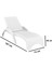 TRK-860 Siesta Fiji Bej Minderli Rattan Desenli Ayarlanabilir Lüks Şezlong Beyaz 2'li Set 2