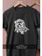 Oversize Aslan Vektörel Görsel Tasarımlı Unisex T-Shirt 2