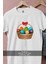 Oversize Paskalya Sepeti ve Yumurtalar Tasarımlı Unisex T-Shirt 2