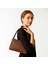 Kadın Basic Tek Saplı Fermuarlı Baget El ve Omuz Çantası 27X15X7 cm 2