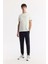 Erkek Kırık Beyaz Bisiklet Yaka Hologram Baskılı Interlok T-Shirt A51Y1006 6
