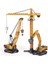 Wansong2 Mühendislik Döküm Kule Vinç Forklift Buldozer Ekskavatör Araç Model Oyuncaklar Boys Için Alaşım + Plastik Traktör Atalet Sürüş (Yurt Dışından) 2
