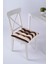 Elite Beta Kahve Krem Pofidik Sandalye Minderi Bağcıklı 40X40CM 1 Adet 1
