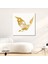 Kare Kanvas Tablo Ünlü Eserler Katsushika Hokusai Altın Kelebek 1