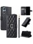 Oppo A17 Kart Yuvaları Tutucu Pu Deri Koruyucu Bilek Kayışı Için Flip Case (Yurt Dışından) 5