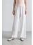 Wide Leg Çift Cepli Yüksek Bel Geniş Paça Beyaz Palazzo Pantolon F2662AX25SM 1