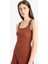 Slim Fit Dar Kesim Basic Düz Yuvarlak Yaka Fitilli Kaşkorse Atlet E5539AX25SM 4