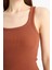 Slim Fit Dar Kesim Basic Düz Yuvarlak Yaka Fitilli Kaşkorse Atlet E5539AX25SM 5