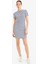 Coool Bodycon Vücudu Saran Bisiklet Yaka Çizgili Fitilli Kaşkorse Kısa Kollu Mini Elbise C1733AX25SP 1