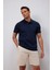Regular Fit Polo Yaka Dokulu Basic Düz Kısa Kollu Tişört B4939AX25SM 3