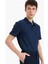 Regular Fit Polo Yaka Dokulu Basic Düz Kısa Kollu Tişört B4939AX25SM 4