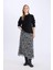 Flare Fit Zebra Desenli Yüksek Bel Tül Maxi Etek E3974AX25SP 4