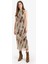Bodycon Vücudu Saran Batik Tül Kolsuz Maxi Elbise E8340AX25SP 4
