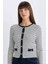 Slim Fit Dar Kesim Bisiklet Yaka Çizgili Uzun Kollu Hırka E4964AX25SP 5