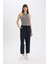 Straight Fit Çift Cepli Yüksek Bel Düz Paça Modal Kumaş Pantolon E5962AX25SP 3