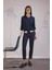 Skinny Fit Yüksek Bel Cepli Düğmeli Düz Paça Kumaş Pantolon E5431AX25SP 2
