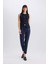 Skinny Fit Yüksek Bel Cepli Düğmeli Düz Paça Kumaş Pantolon E5431AX25SP 5