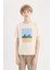 Erkek Çocuk Bisiklet Yaka Baskılı Kısa Kollu Tişört E0089A825SM 5