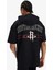Fit NBA Houston Rockets Oversize Geniş Kalıp Kapüşonlu Sırt Baskılı Kısa Kollu Tişört D9898AX25SP 1