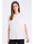 Regular Fit Bisiklet Yaka Basic Düz Penye Kısa Kollu Beyaz Tişört W9584AZ25SP 1