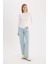 Slim Fit Dar Kesim Bisiklet Yaka Basic Düz Soft Touch Uzun Kollu Tişört E5884AX25SP 5