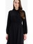 Gömlek Yaka Basic Düz Düğmeli Beli Büzgülü Uzun Kollu Maxi Elbise D5851AX25SP 4