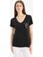 Regular Fit V Yaka Payetli Kısa Kollu Tişört U3769AZ25SP 4