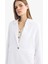 Oversize Geniş Kalıp Keten Karışımlı Beyaz Blazer Ceket Z2536AZ25SP 3