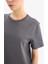 Regular Fit Bisiklet Yaka Basic Düz Kalın Kısa Kollu Tişört D7579AX25SP 5
