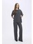 Bürümcük Pantolon Wide Leg Geniş Bol Paça Beli Lastikli C0200AX25SP 2