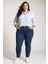 Oversize Geniş Kalıp Çizgili Oxford Uzun Kollu Gömlek D4015AX25SP 2
