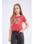 Kız Çocuk Tom & Jerry Cropped Fit Bisiklet Yaka Kısa Kollu Tişört E0479A825SP 5