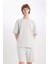%100 Pamuk Regular Fit Düz Paça Şort E0442AX25SM 5