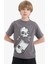 Erkek Çocuk Bisiklet Yaka Kaykay Baskılı Kısa Kollu Tişört D9293A825SM 3