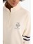 DeFacto Fit Oversize Geniş Kalıp Yarım Fermuarlı Baskılı Sporcu Sweatshirt D7132AX25SP 5