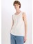 %100 Pamuk Fit Dar Kesim Bisiklet Yaka Ribana Atlet E0446AX25SM 4