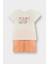 Kız Bebek 4'lü Pijama Takımı Yıldız Desenli Kısa Kollu Penye Üst Beli Lastikli Şort E1555A525HS 3