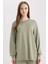 Regular Fit Bisiklet Yaka Basic Düz Tesettür Sweatshirt Tunik D4598AX25SP 1