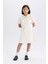 Kız Çocuk Gabardin Cepli Düğmeli Kısa Kollu Yazlık Elbise D9223A825SM 3