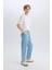 Erkek Çocuk Straight Fit Düz Paça Basic Düz Jean Pantolon B5740A825SM 3