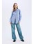 Coool Oversize Geniş Kalıp Çizgili Poplin Uzun Kollu Gömlek E5329AX25SP 5