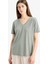 Regular Fit V Yaka Basic Düz Kısa Kollu Tişört K5057AZ25SP 1