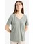 Regular Fit V Yaka Basic Düz Kısa Kollu Tişört K5057AZ25SP 4